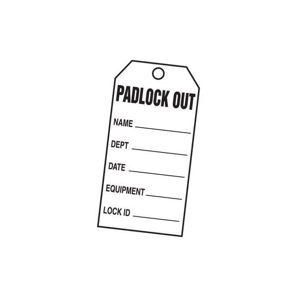 Accuform PADLOCK OUT TAG 3 X 1 12 PFCARDSTOCK KCC312 KCC312 - main